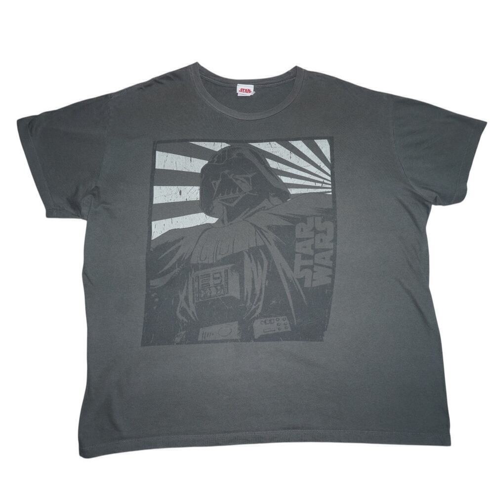 Vintage Star Wars Darth Vader Graphic T-Shirt Lucasfilm Licensed XXL Gray